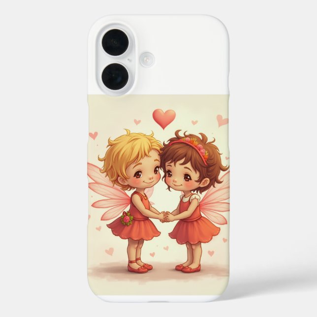 Das Paar Liebe-Fee iPhone 16 Hüllen (Rückseite)