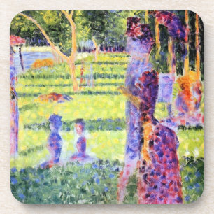 Das Paar von Georges Seurat, Vintage Pointillismus Getränkeuntersetzer