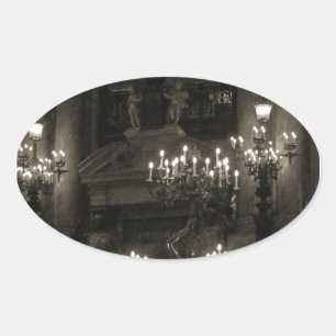 Das Palais Garnier Paris Frankreich Ovaler Aufkleber