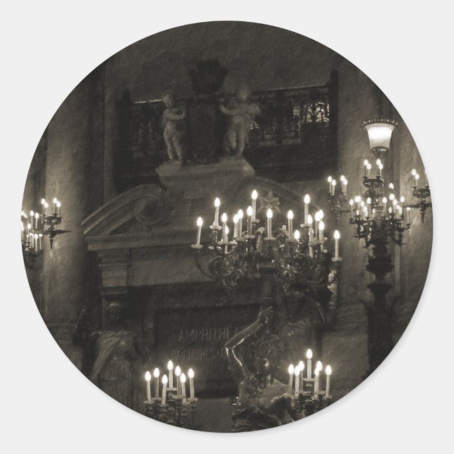 Das Palais Garnier Paris Frankreich Runder Aufkleber (Vorderseite)
