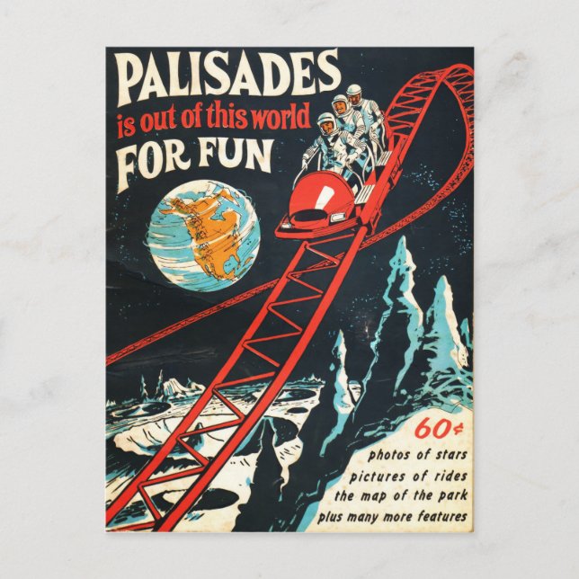 Das Palisades Vintage Poster Postkarte (Vorderseite)