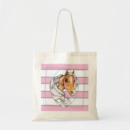 Das Palomino (blau, rosa und weiß) Tragetasche