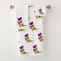 "Das Pansy-Party" auf einem Badetuch-Set (I)