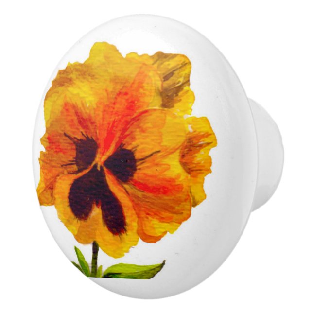 'Das Pansy-Party' auf einer Keramik (III) Keramikknauf (Rechts)
