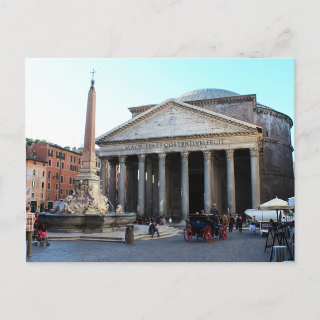 Das Pantheon in Rom, Italien Postkarte (Vorderseite)