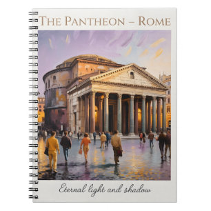 Das Pantheon Rom Italien Aquarell Vintage Reise Notizblock