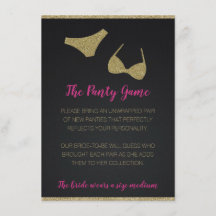 Das Panty Game für das Party von Bachelorette und 