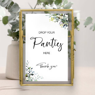 Das Panty Game Schild Minimalistische Bridal Showe