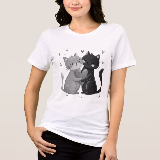 Das Paradies der Katze Lover Tri-Blend Shirt (Vorderseite)