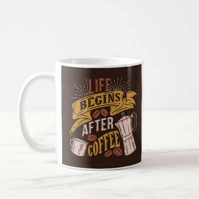 "Das Paradies des Kaffees: Sip, Relax, Wiederholun Kaffeetasse (Links)