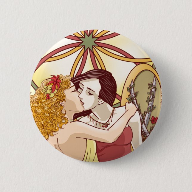 Das Paradies-Knopf eines anderen Mädchens Button (Vorderseite)