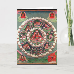 Das Paradies von Shambhala, tibetische Banner Dankeskarte