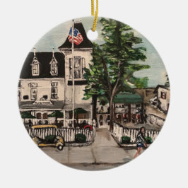 "Das Park-Hotel Setzen-in an der Bucht" Keramik Ornament
