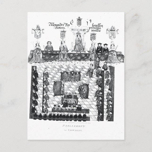 Das Parlament von Edward I Postkarte (Vorderseite)