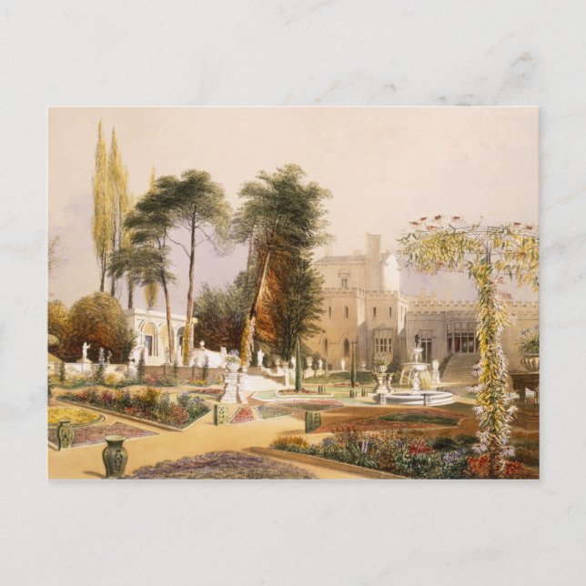 Das Parterre in den Gärten von Wilton, dem Sitz de Postkarte (Vorderseite)