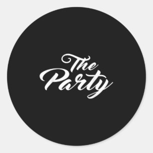 Das Party Bachelor Bachelorette Bride Groom Weddin Runder Aufkleber