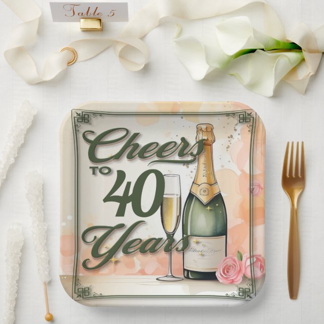Das Party der Jahre Pappteller (Hochzeit)