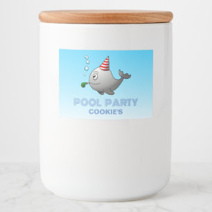 Das Party der kleinen Wale Lebensmitteletikett