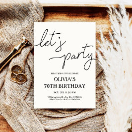 Das Party des modernen Lassend 70. Geburtstags Einladung