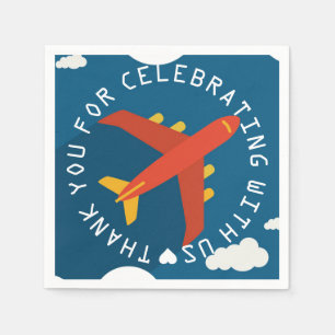 Das Party-Dusche des Flugzeug-personalisierte Serviette
