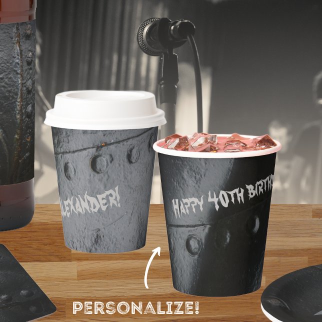 Das Party eines Mannes im Stile eines Schwarzen Me Pappbecher (Von Creator hochgeladen)