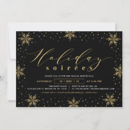 Das Party "Gold & Black Corporate Holiday Soiree" Einladung