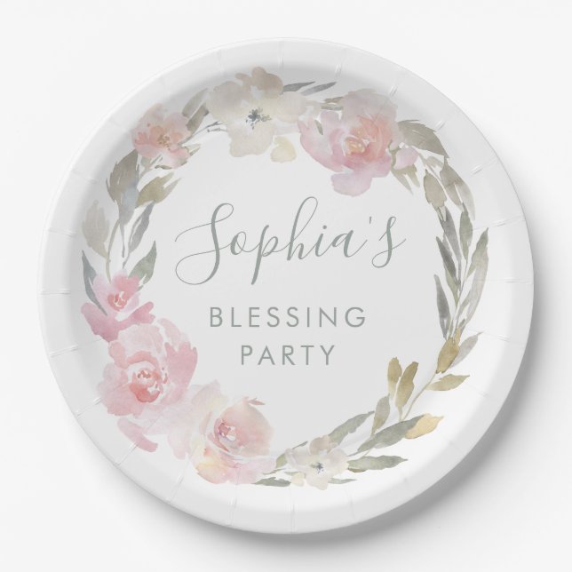 Das Party "Segen" der pastellfarbenen Mutter Pappteller (Vorderseite)