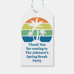 Das Party "Tropical Island Palm Trees" Geschenkanhänger