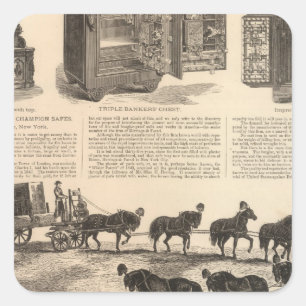 Das Patent-Meister-Safes des Herings Quadratischer Aufkleber