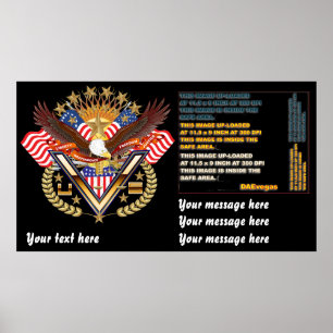 Das patriotische Plakat, das zu kleinem groß ist, Poster