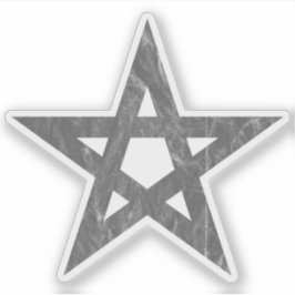 Das Pentagramm (grau Vintag) Aufkleber