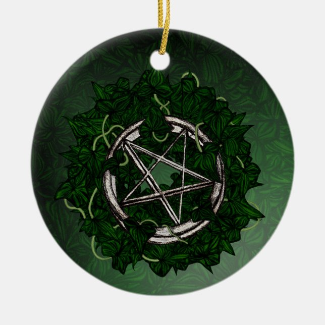 Das Pentagramm und die Umgebung Keramikornament (Vorne)