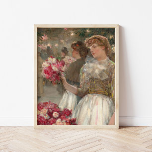 Das Peony Girl   Childe Hassam Poster
