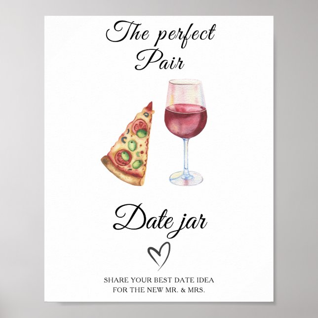 Das perfekte Brautparty Date-Night-Ideen Poster (Vorne)