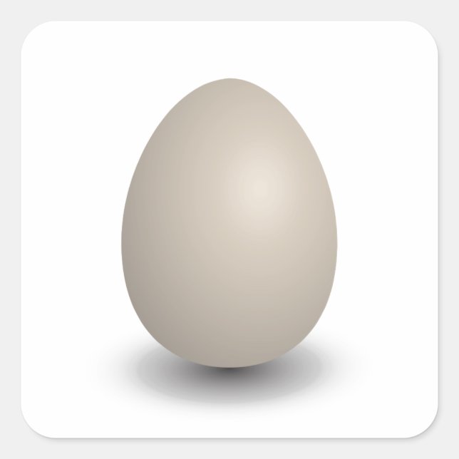 das perfekte Ei Quadratischer Aufkleber (Vorderseite)