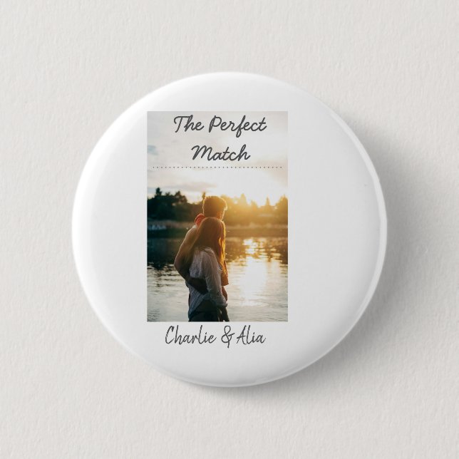 Das perfekte Foto für Hochzeitskinder Button (Vorderseite)