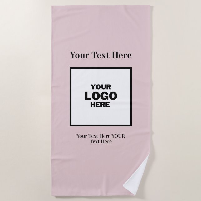 Das perfekte Logo Sage pink Beach Handtuch (Vorderseite)