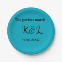 Das perfekte Match-Paar Name Buchstabe Datum blau