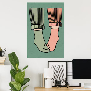 Das perfekte Match-Paarposter Glückliche Füße Wand Poster