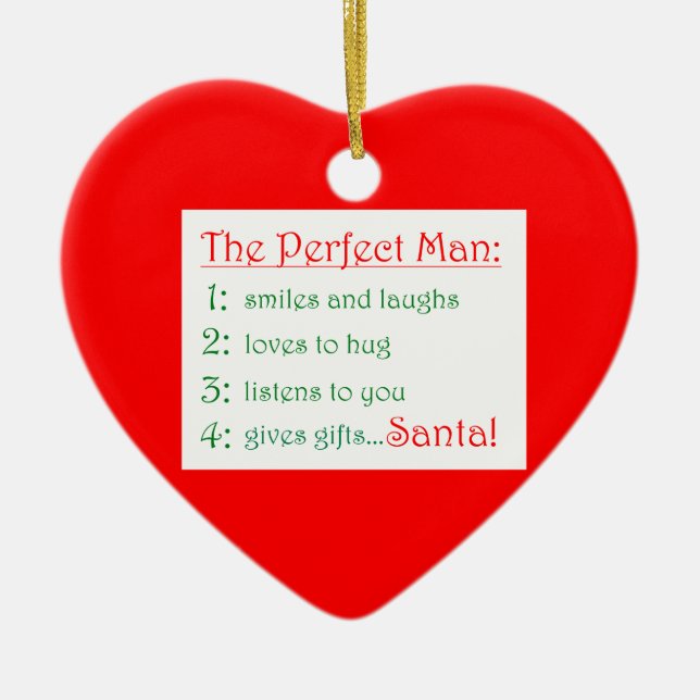 Das perfekte Menschenherz-Ornament Keramik Ornament (Vorne)