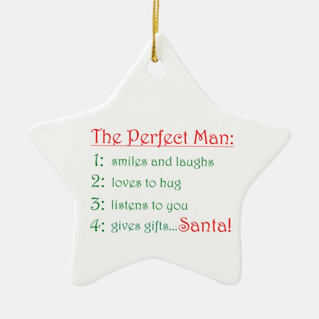 Das perfekte Menschenstar-Ornament Keramik Ornament (Vorne)