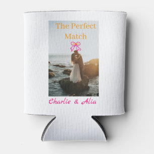 Das perfekte Paar Hochzeitspaar Foto retro rosa Dosenkühler