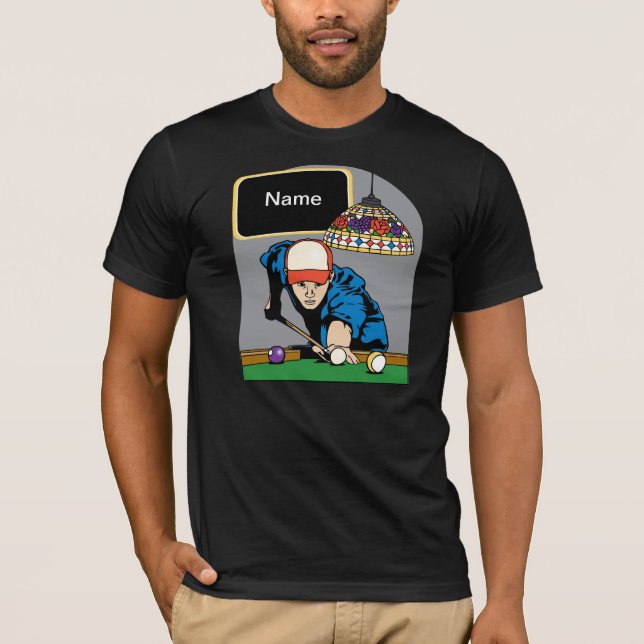 Das personalisierte Billard der Männer T-Shirt (Vorderseite)