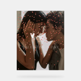 Das personalisierte Foto des modernen Valentinstag Acrylschild