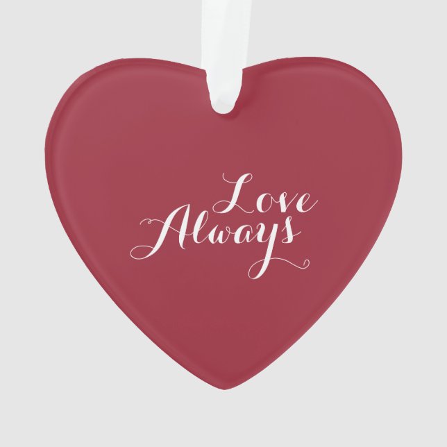 Das personalisierte Herz des Valentines Ornament (Rückseite)