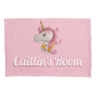 Das personalisierte Schlafzimmer des rosa Kissenbezug