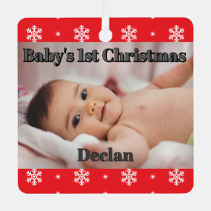 Das Personalisierte Weihnachtsfest des Babys Ornament Aus Metall
