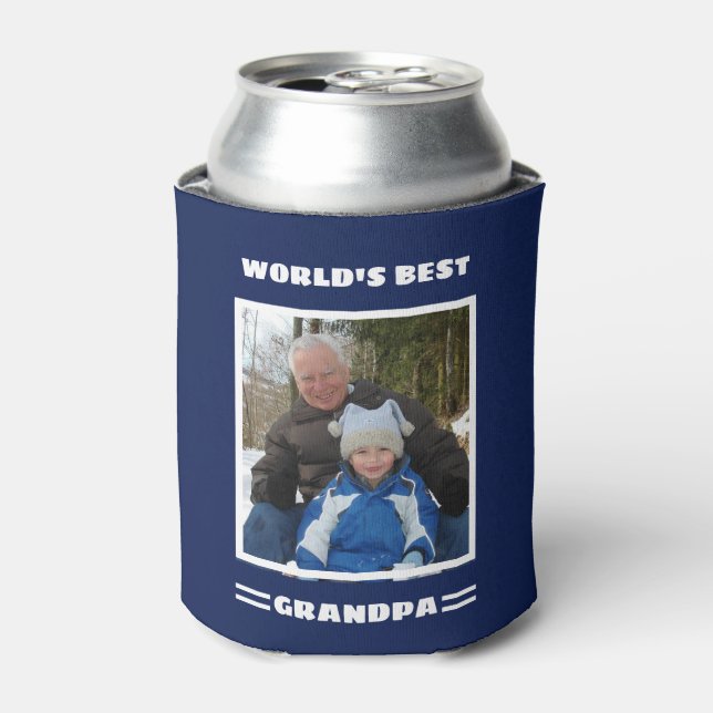 Das Personalisiertste Opa Custom Foto der Welt Dosenkühler (Kanne Vorderseite)
