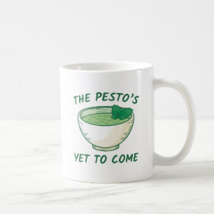 Das Pesto steht noch bevor Kaffeetasse