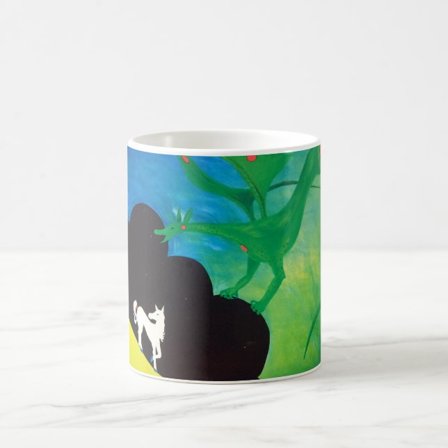 Das Pferd u. die Drache-Tasse Kaffeetasse (Mittel)